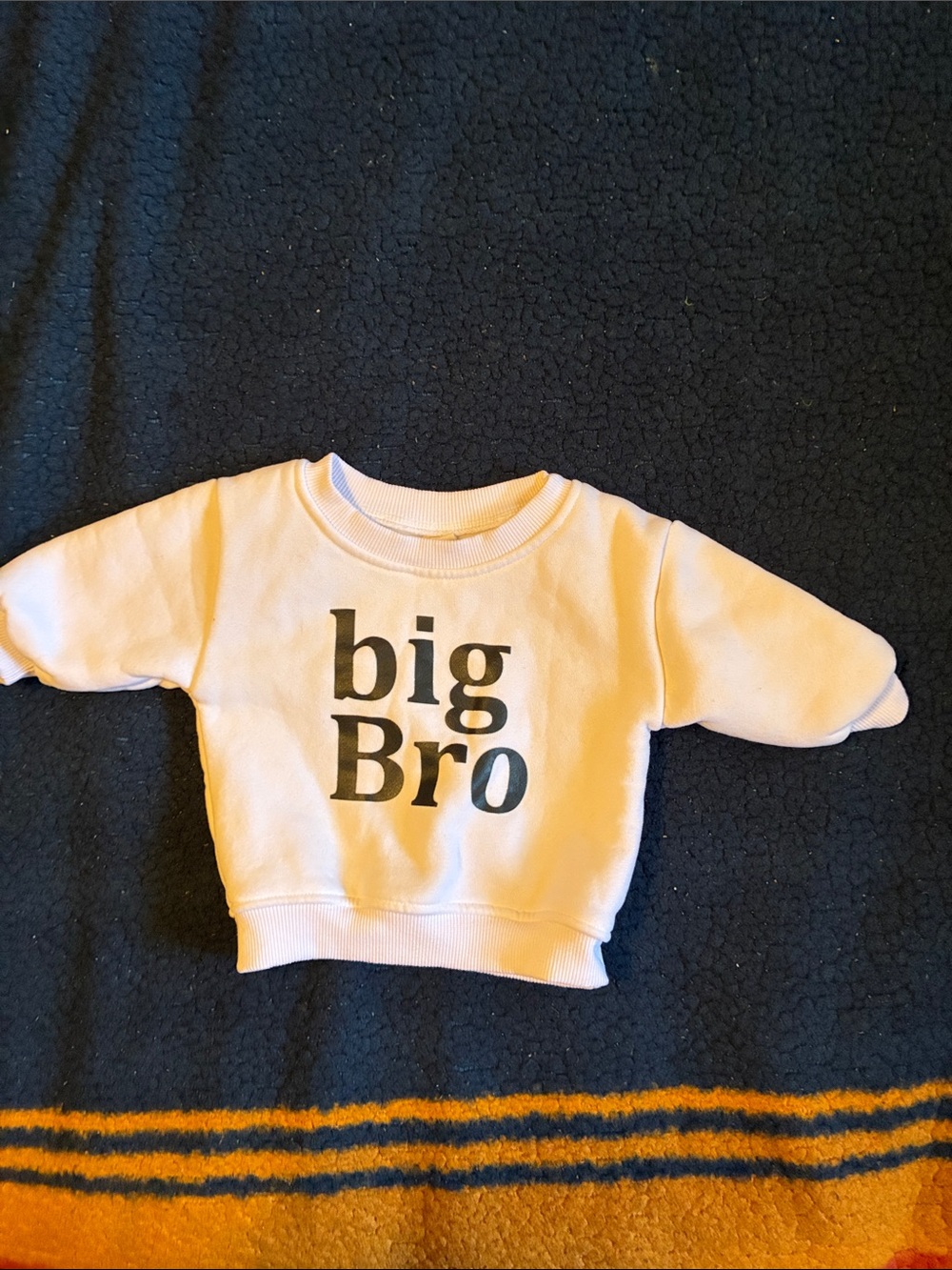 Miniolie white Baby Sweatshirt with Black Text